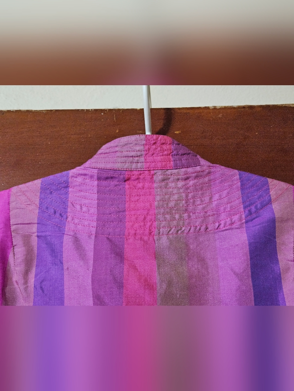 Fabulous Things Colorful Striped Hand Woven 100% Thai Silk Jacket Coat Size S - Picture 9 of 13
